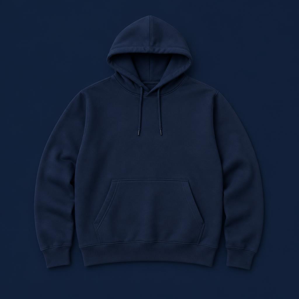 Hoodie — Mörkblå